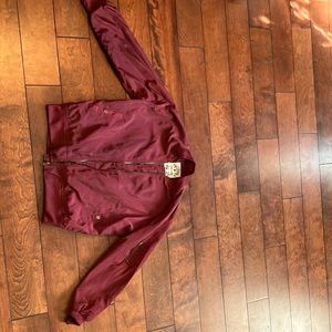 Burgundy windbreaker